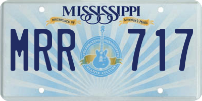 MS license plate MRR717