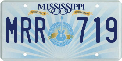 MS license plate MRR719