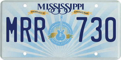 MS license plate MRR730