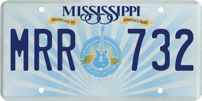 MS license plate MRR732