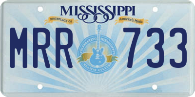 MS license plate MRR733