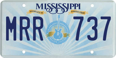 MS license plate MRR737