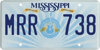 MS license plate MRR738
