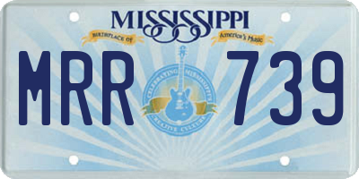MS license plate MRR739