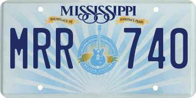 MS license plate MRR740