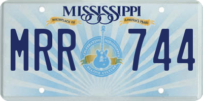 MS license plate MRR744