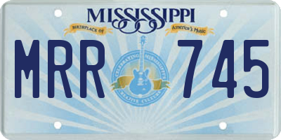 MS license plate MRR745