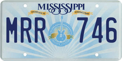 MS license plate MRR746