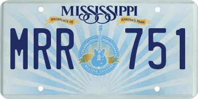 MS license plate MRR751