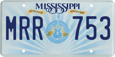 MS license plate MRR753