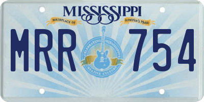 MS license plate MRR754