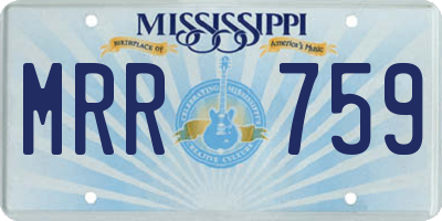 MS license plate MRR759