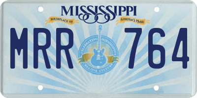 MS license plate MRR764
