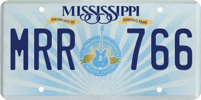 MS license plate MRR766