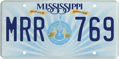 MS license plate MRR769