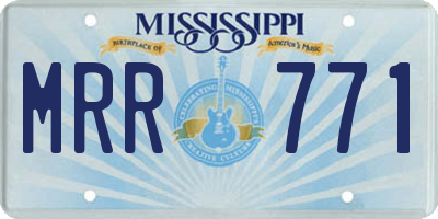 MS license plate MRR771