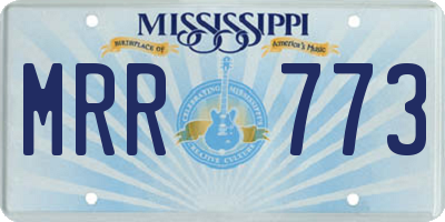 MS license plate MRR773