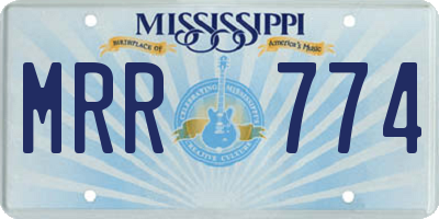 MS license plate MRR774