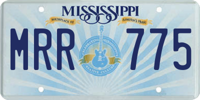 MS license plate MRR775