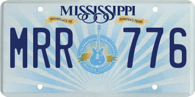 MS license plate MRR776