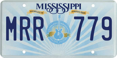 MS license plate MRR779
