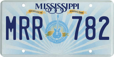 MS license plate MRR782