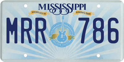 MS license plate MRR786