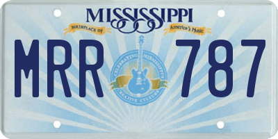 MS license plate MRR787