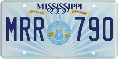MS license plate MRR790