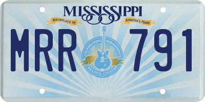 MS license plate MRR791
