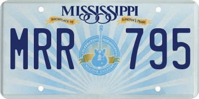 MS license plate MRR795