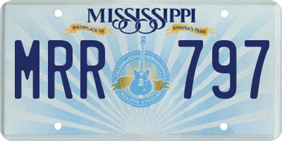 MS license plate MRR797