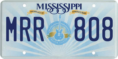 MS license plate MRR808