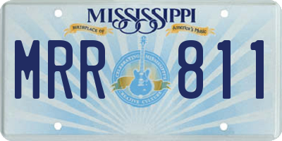 MS license plate MRR811