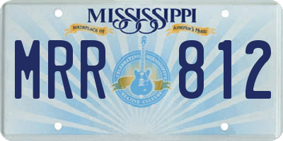 MS license plate MRR812