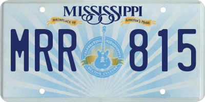 MS license plate MRR815