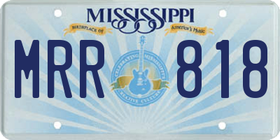 MS license plate MRR818