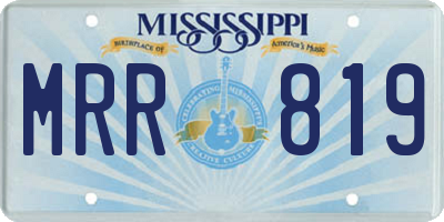 MS license plate MRR819