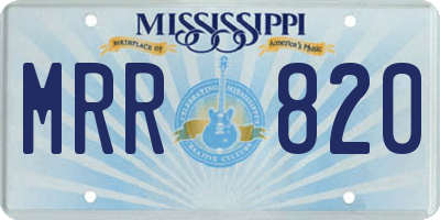 MS license plate MRR820