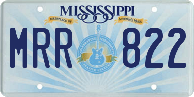 MS license plate MRR822