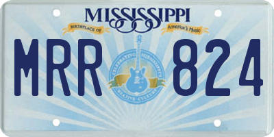 MS license plate MRR824