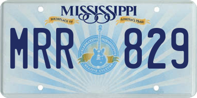 MS license plate MRR829