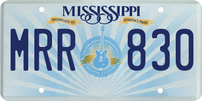 MS license plate MRR830