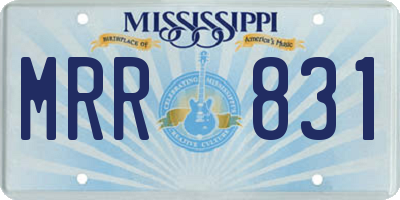 MS license plate MRR831