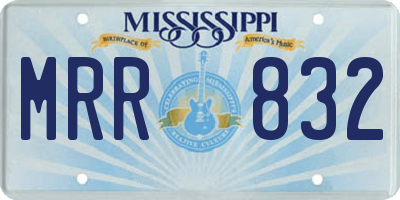 MS license plate MRR832