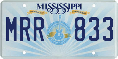 MS license plate MRR833