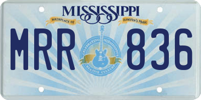 MS license plate MRR836