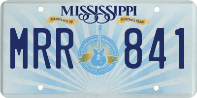 MS license plate MRR841