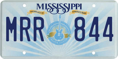 MS license plate MRR844