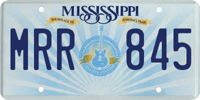 MS license plate MRR845